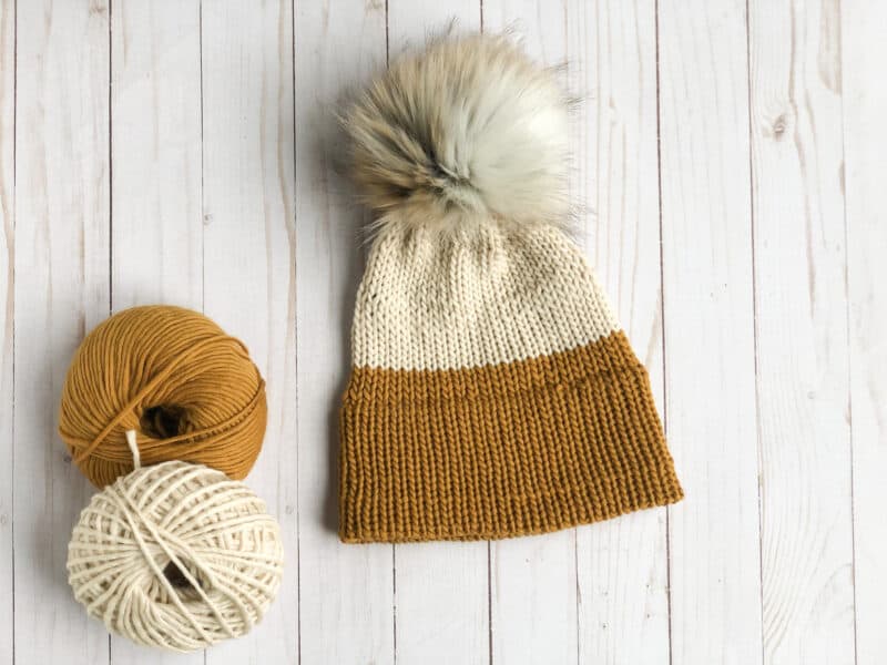 Machine Knit Meets Crochet- How to make a machine knit brim for a crochet  beanie- Tutorial- 
