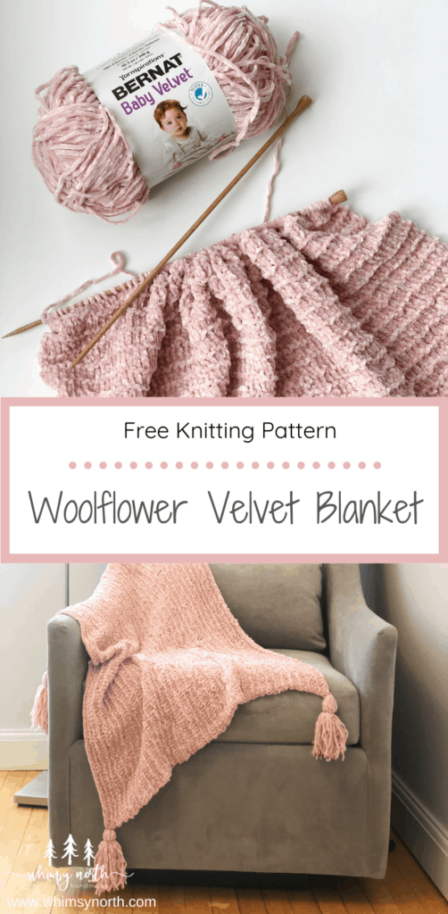 Woolflower Velvet Yarn Knit Blanket - FREE Blanket Knitting Pattern -  Whimsy North