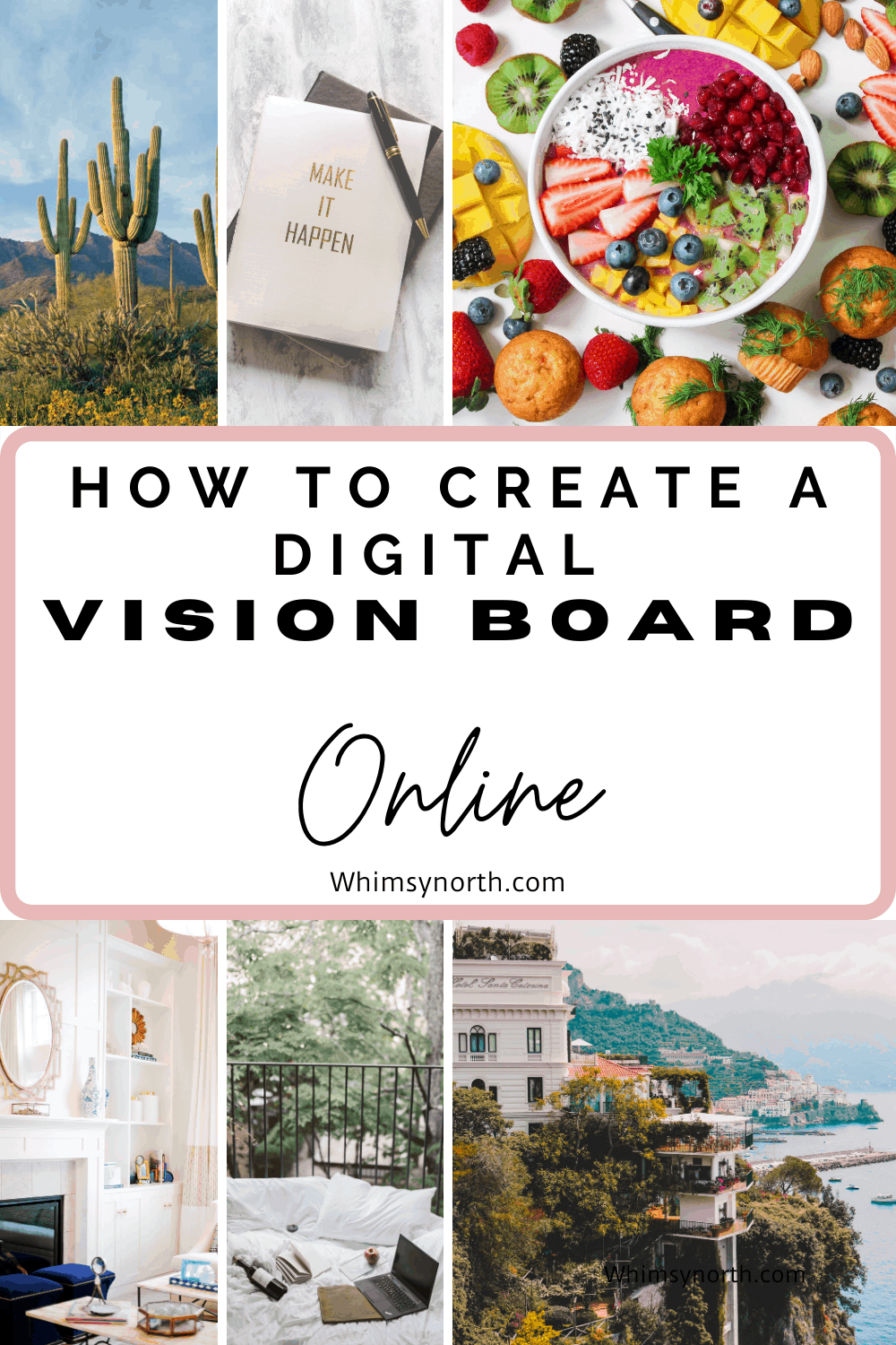 Vision Board Printables - 8 Pages of Free Inspirational Words and