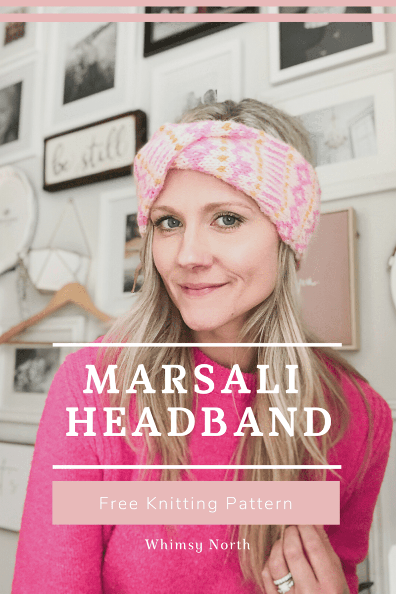 Marsali Headband - FREE Fair Isle Headband Knitting Pattern