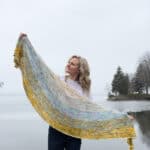 easy brioche knit shawl