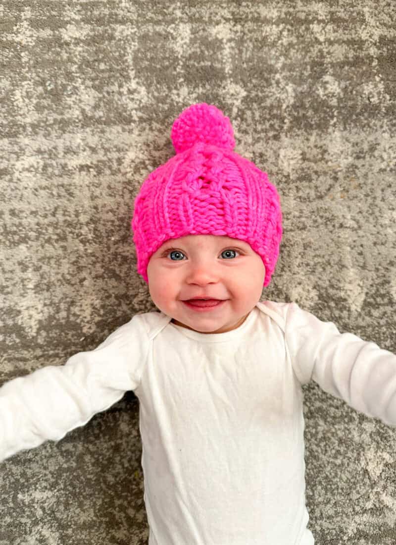 Thrive in 2025. Bulky baby hat knitting pattern.